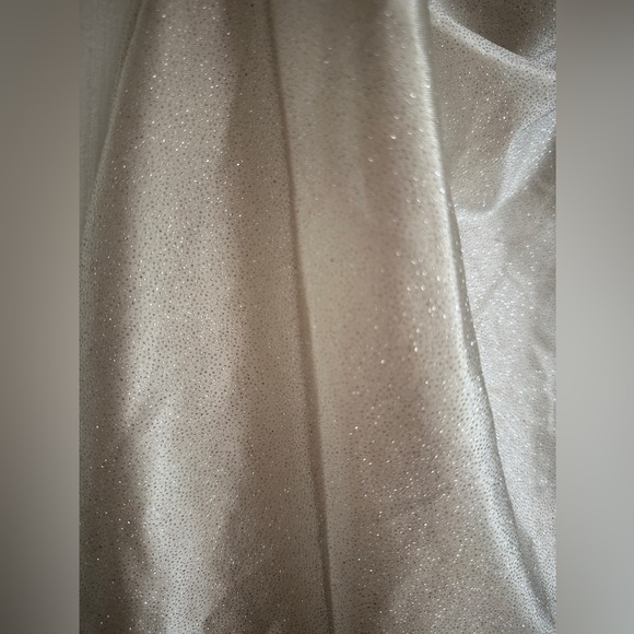 EMERALD SUNDAE Juniors' Shimmer Faux-Wrap Asymmetrical-Hem Dress Sz L - Picture 7 of 8